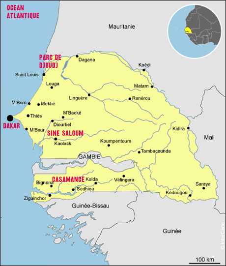 carte senegal